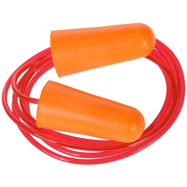 Portwest Corded PU Foam Disposable Ear Plugs EP08 - Pair